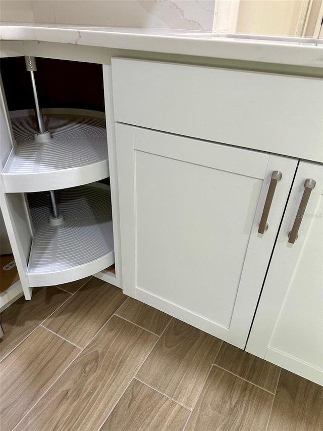 room details featuring white cabinetry