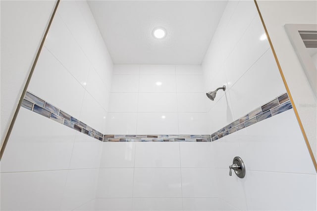 interior details with tiled shower