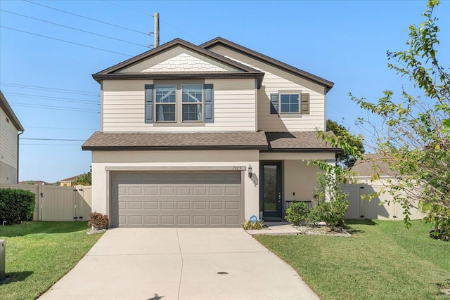 1909 Cayman Cove Cir, Saint Cloud, FL 34772 - view of front of property with a gate, an attached garage, fence, and driveway