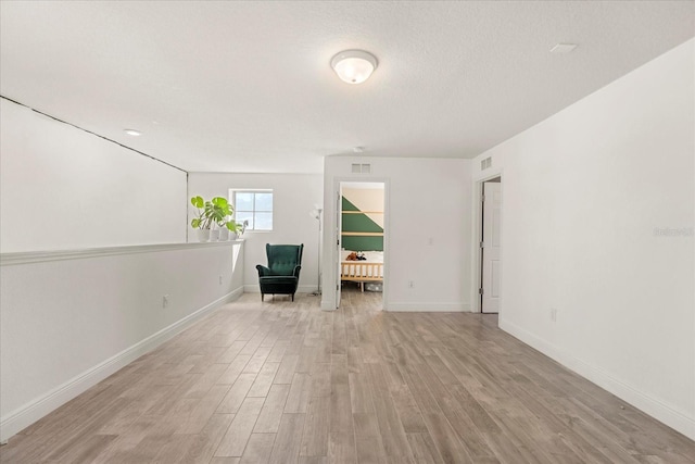 interior space with light hardwood / wood-style flooring