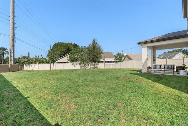 view of yard with a patio