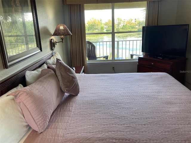 bedroom with multiple windows