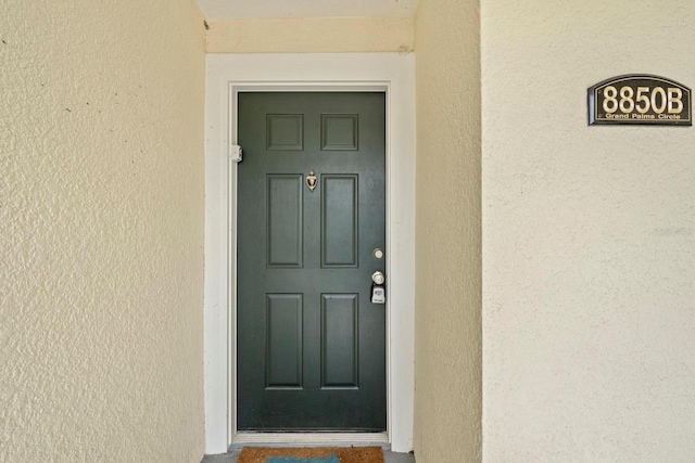 view of doorway to property