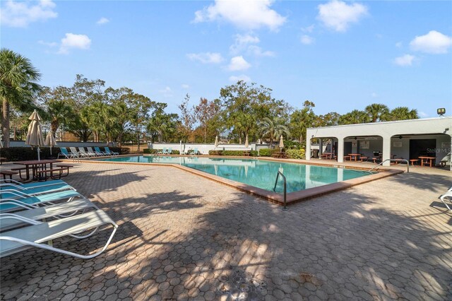 view of pool with a patio