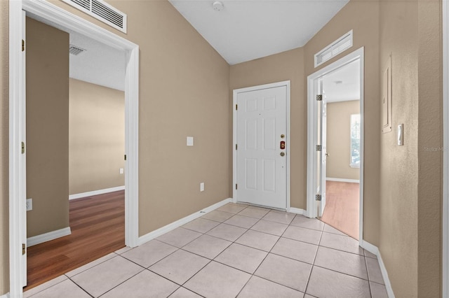 entryway with light wood-type flooring