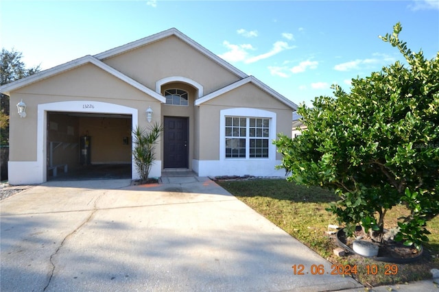 ranch-style house with a garage