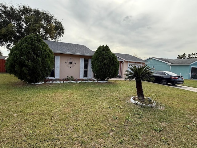 ranch-style house with a front yard