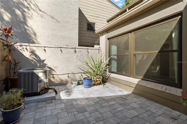 view of patio / terrace featuring central AC