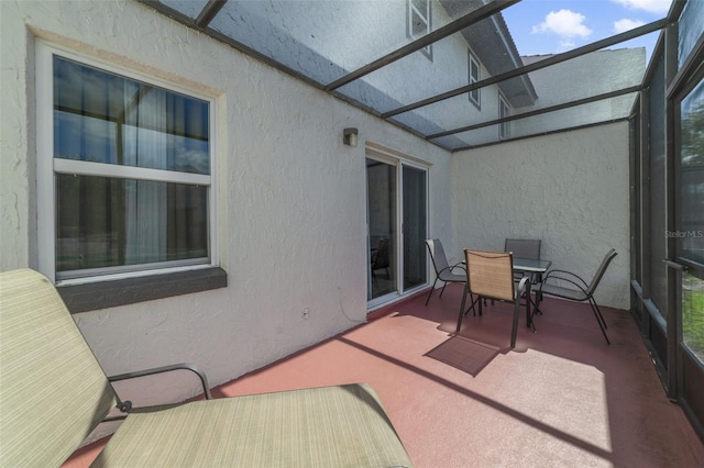 view of sunroom