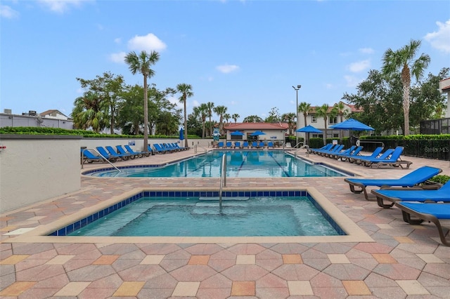 view of pool with a patio area