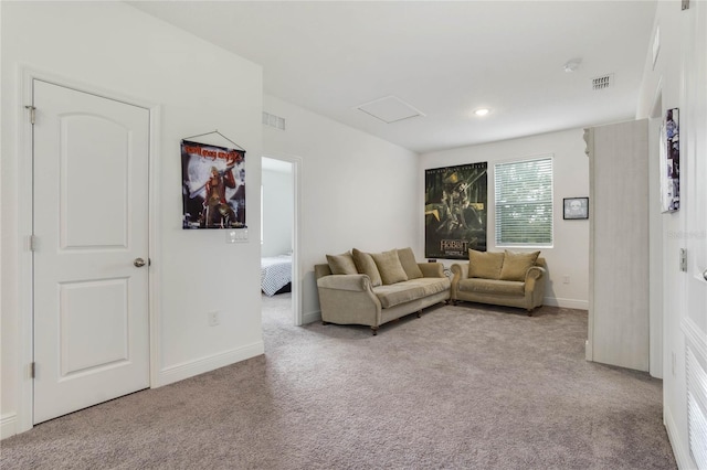 view of carpeted living room