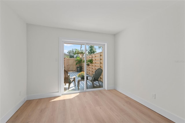 empty room featuring light hardwood / wood-style flooring