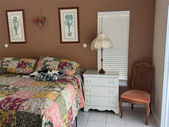 view of tiled bedroom