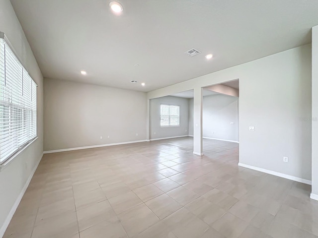 view of tiled spare room