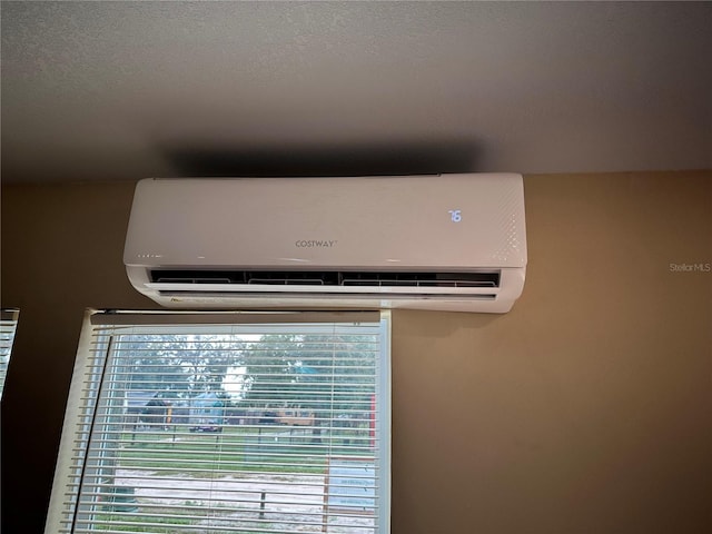 room details featuring a wall mounted air conditioner