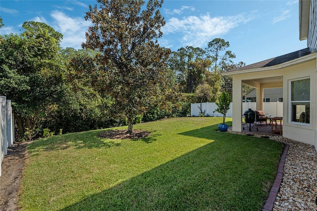 view of yard with a patio