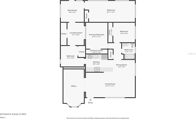 4221 Mizell St, Orlando, FL 32812 - view of layout