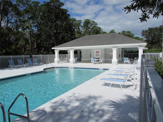 view of pool featuring a patio area