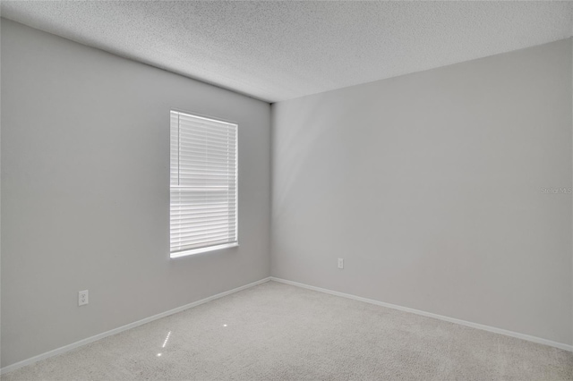 empty room featuring a textured ceiling and carpet floors