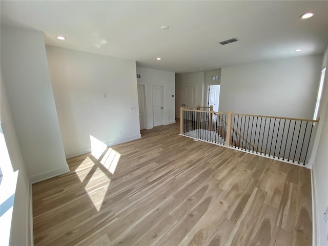 empty room featuring light hardwood / wood-style flooring