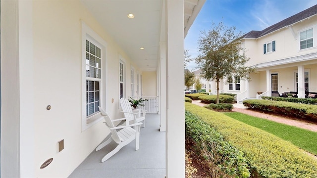 view of patio with a porch