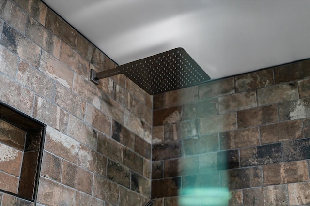 interior details with a shower