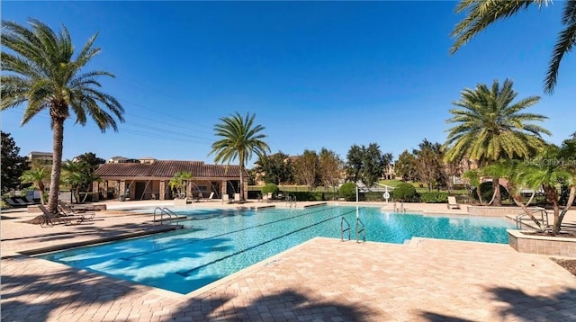 view of pool with a patio