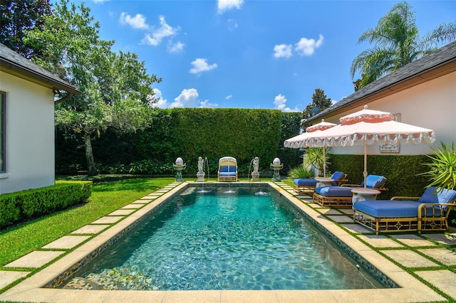 view of pool with a patio area