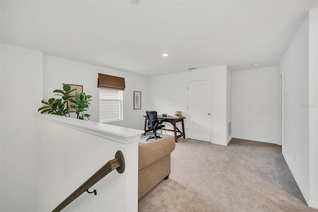 interior space with light colored carpet