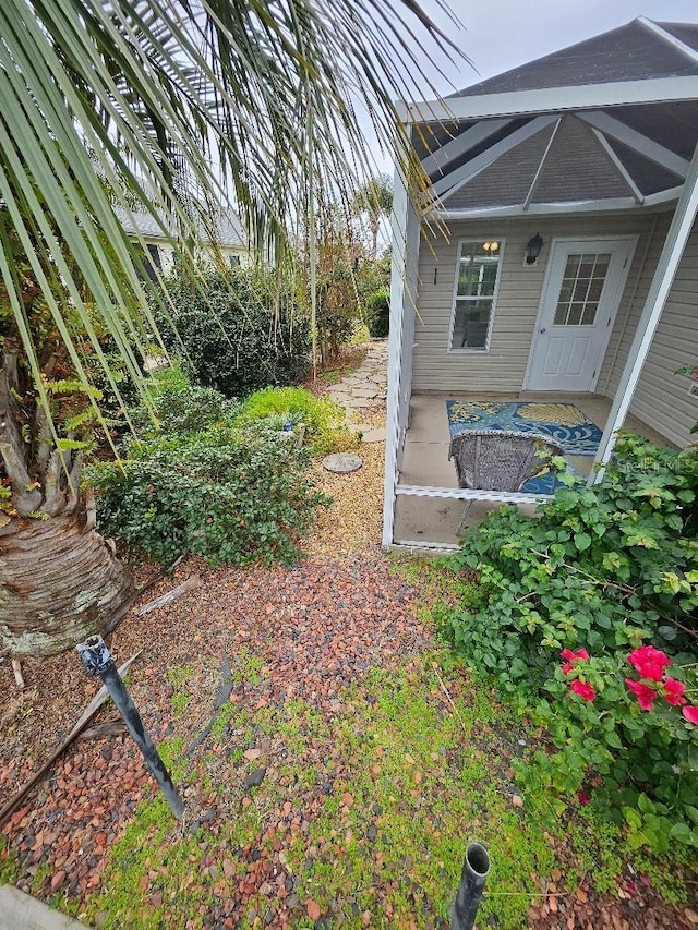 view of yard with a patio area