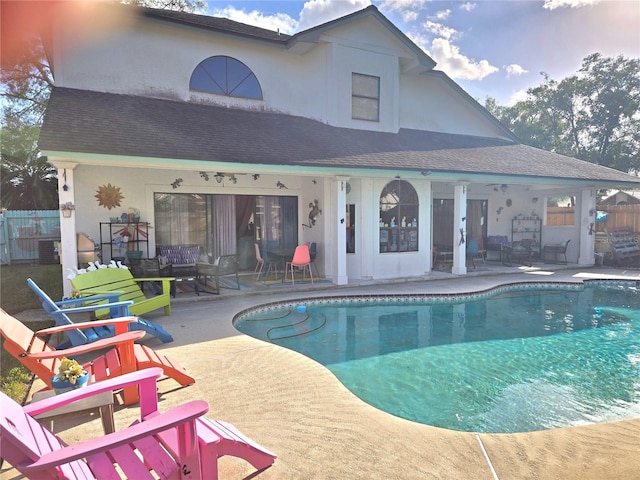 view of pool featuring a patio area