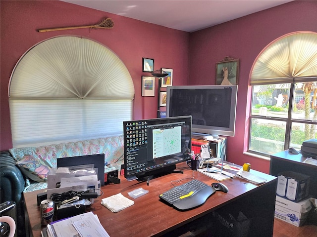 view of home office