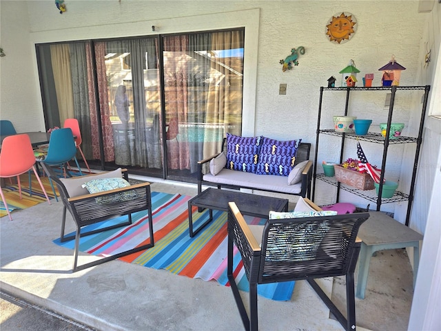 view of patio with outdoor lounge area