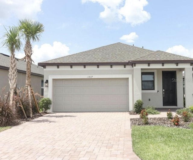 view of front of house featuring a garage