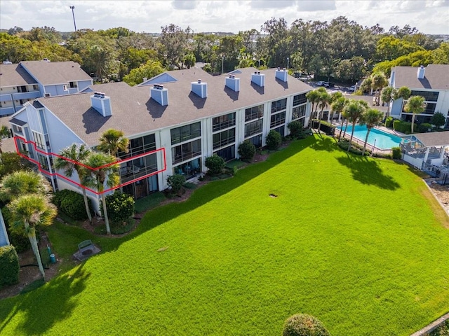 birds eye view of property