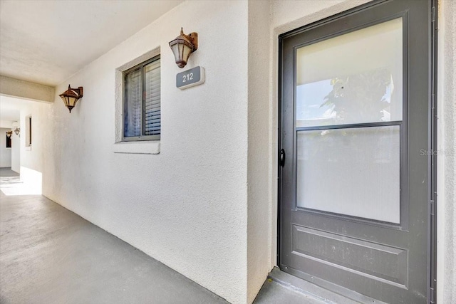 view of doorway to property