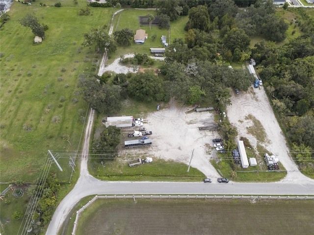 aerial view with a rural view