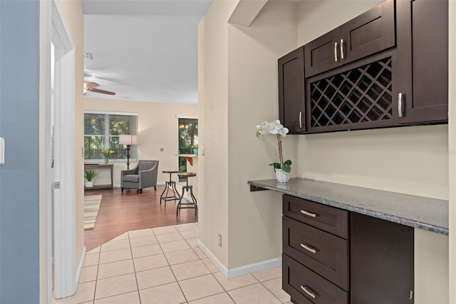 hall featuring light hardwood / wood-style floors