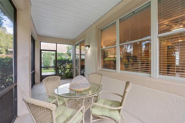 view of sunroom