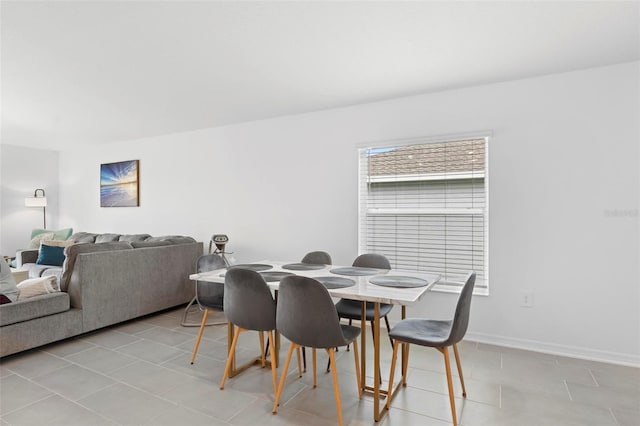 view of tiled dining room