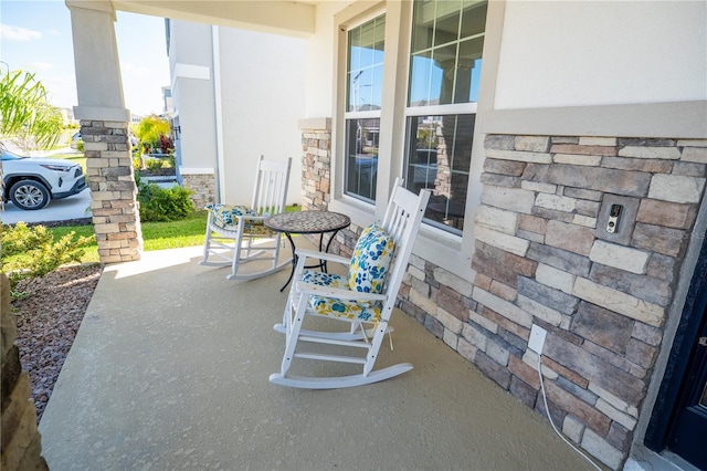 view of patio / terrace featuring covered porch