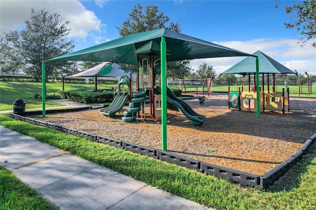 view of jungle gym