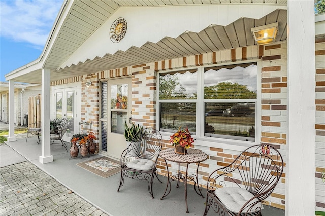 view of patio / terrace featuring covered porch