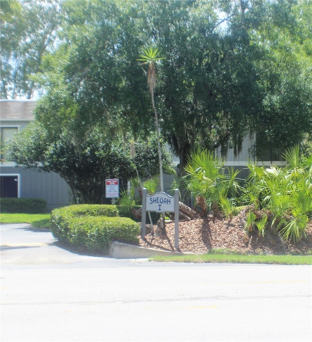 view of community sign