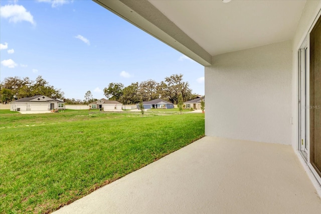 view of yard with a residential view