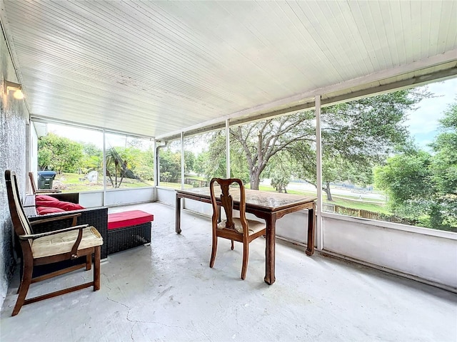 view of sunroom