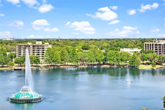 view of water feature