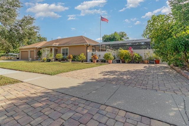 exterior space with a yard