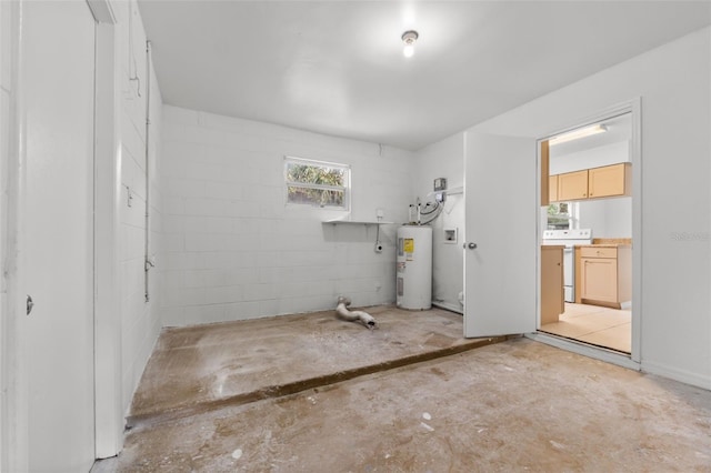 bathroom featuring water heater