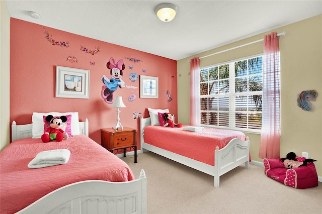 bedroom featuring carpet flooring